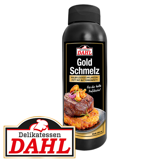 Delikatessen Dahl GoldSchmelz Halbflüssiges Pflanzenfett mit feinem Buttergeschmack